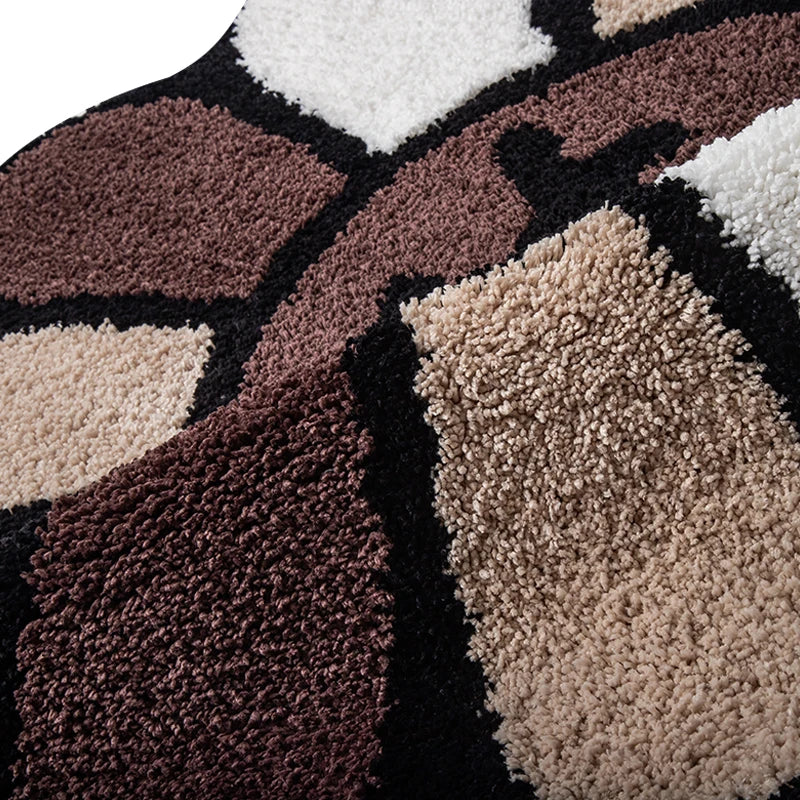 Smiling Face Flower Nonslip Tufted Rug