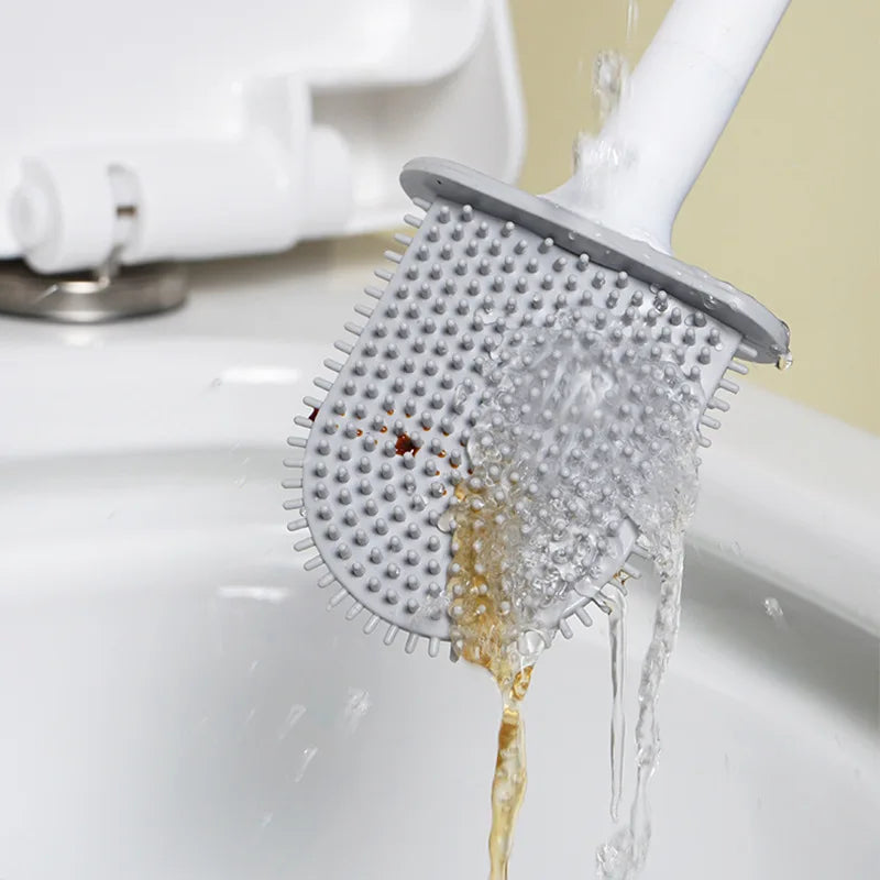 Wall Mounted Silicone Flat Head Cleaning Brush