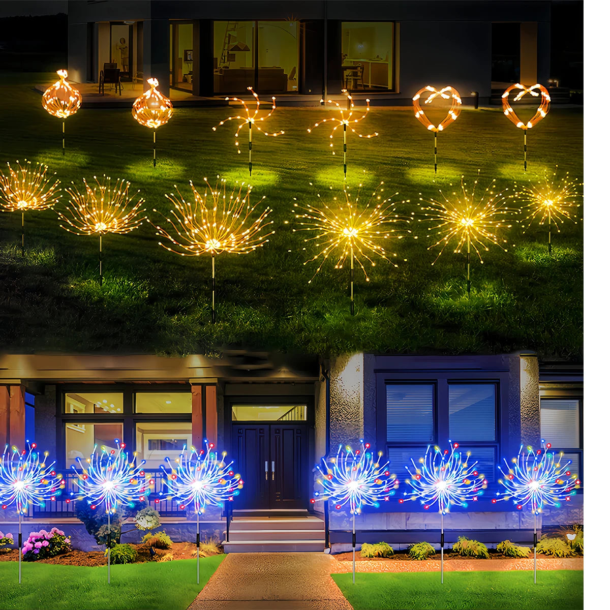 420LED IP65 Waterproof Solar Fireworks Light