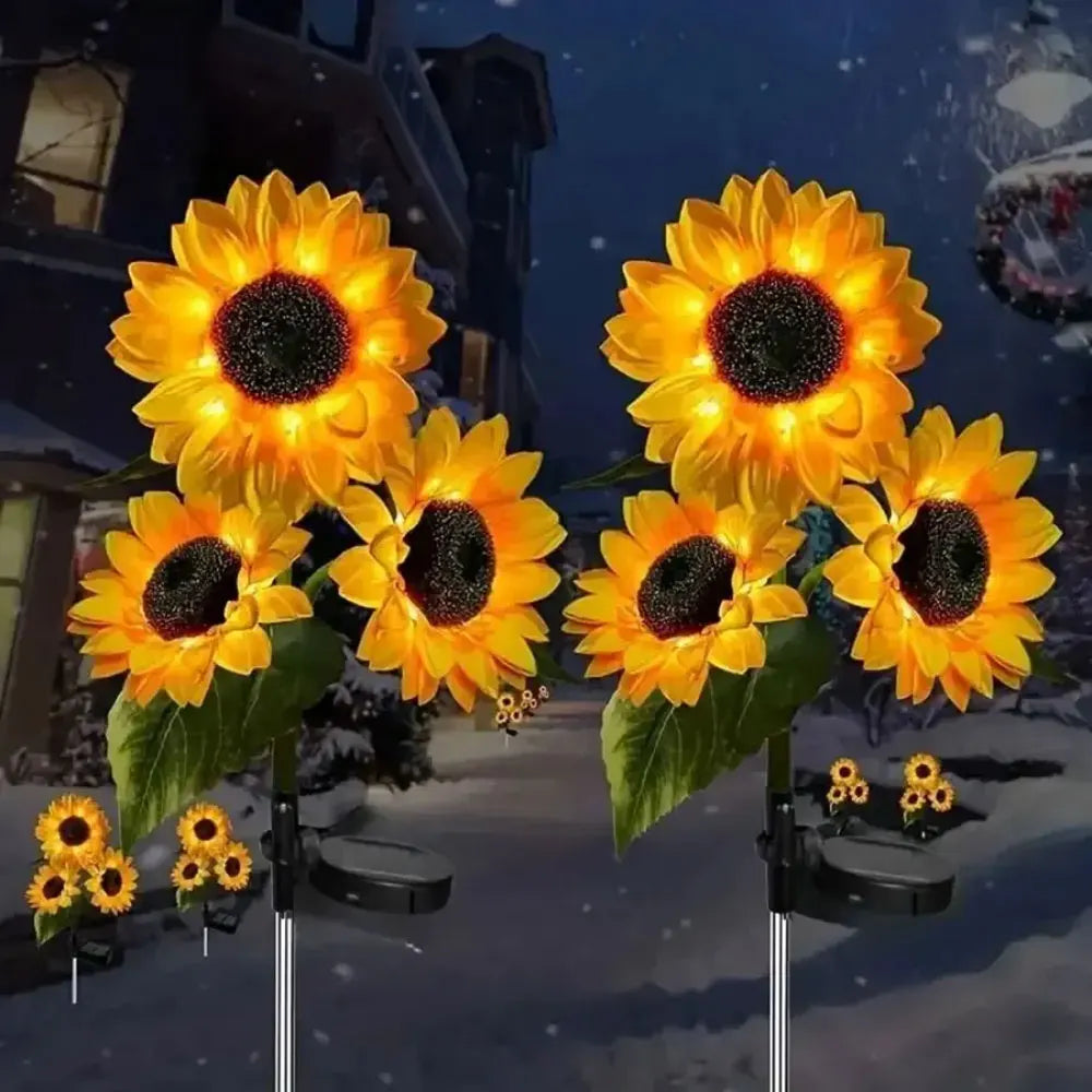 Patios 3 LED Sunflower Solar Lamp