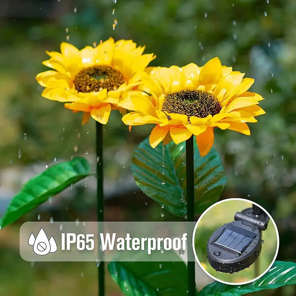 Patios 3 LED Sunflower Solar Lamp