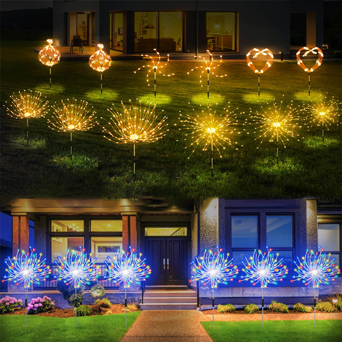 420LED IP65 Waterproof Solar Fireworks Light