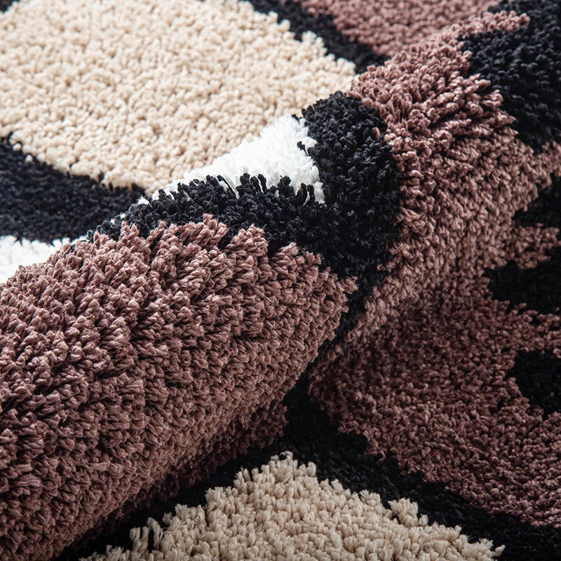 Smiling Face Flower Nonslip Tufted Rug