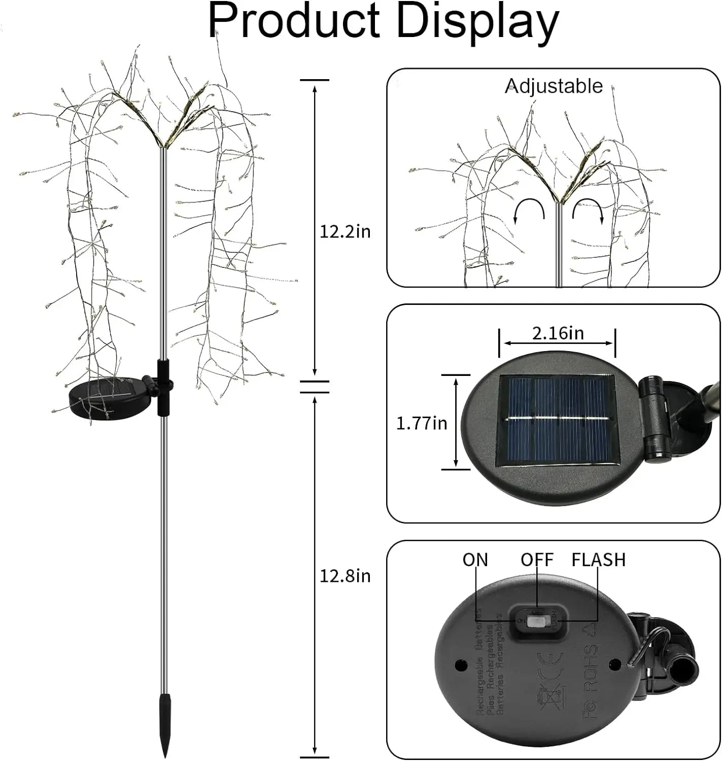 Solar Outdoor Waterproof Artificial Tree Lights