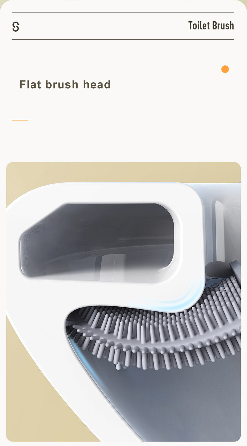 Wall Mounted Silicone Flat Head Cleaning Brush