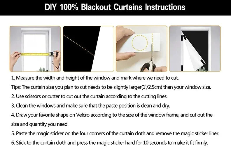 DIY Removable Blackout Curtain