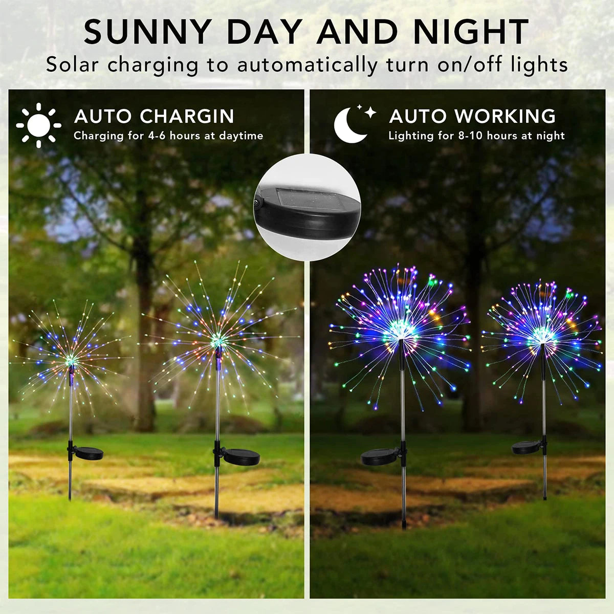 420LED IP65 Waterproof Solar Fireworks Light