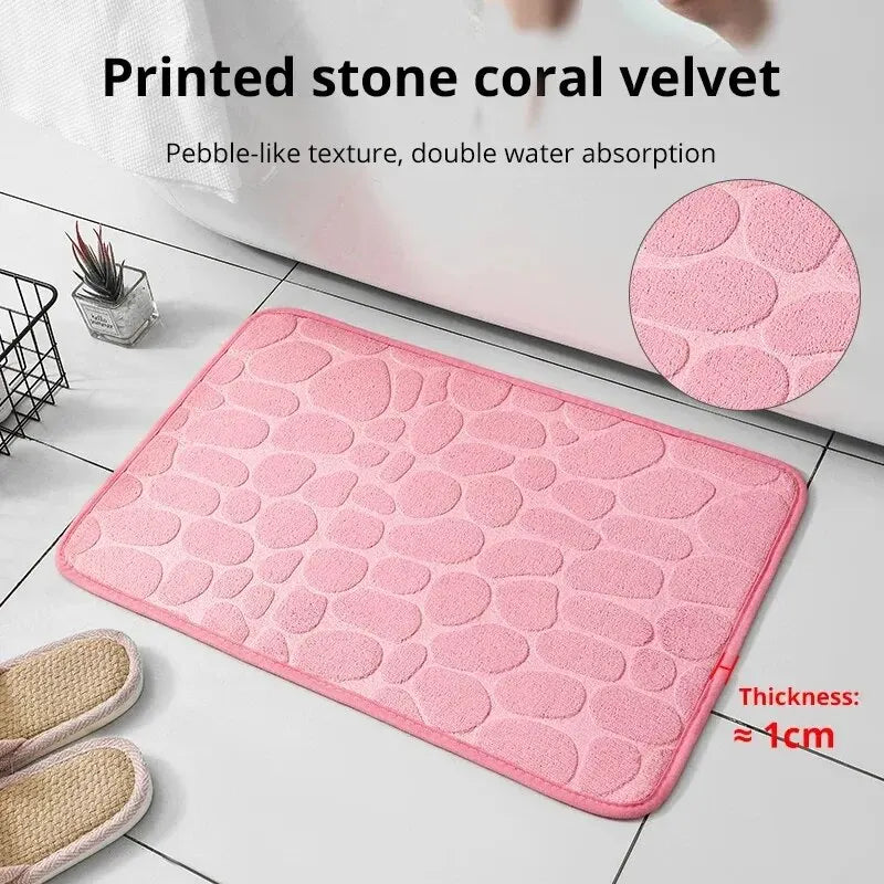Memory Foam Embossed Velvet Non-Slip Carpet
