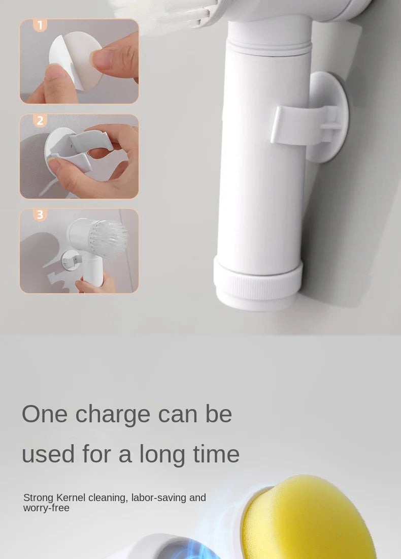 Wireless Handheld Multi-functional Electric Cleaning Brush