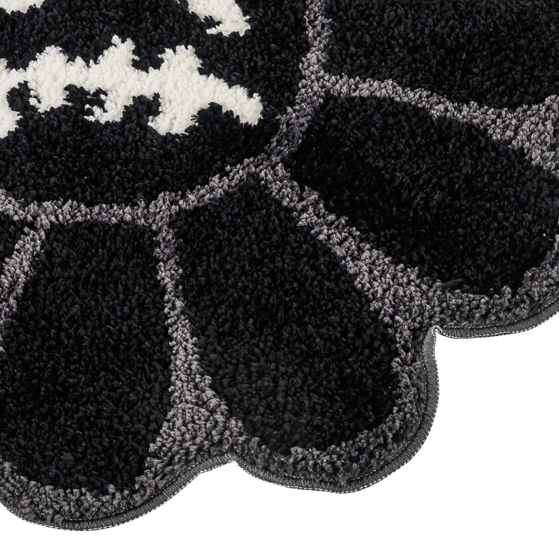 Smiling Face Flower Nonslip Tufted Rug