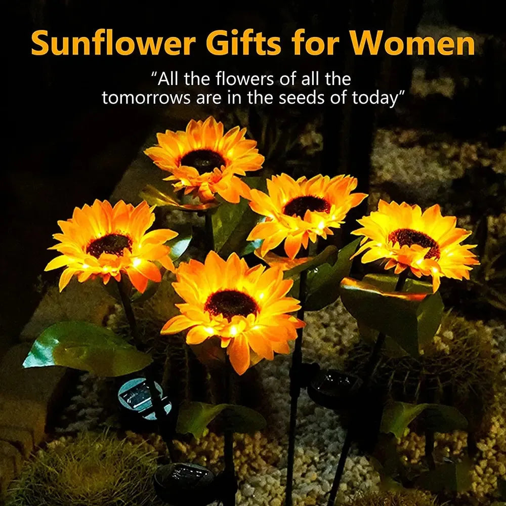 Patios 3 LED Sunflower Solar Lamp