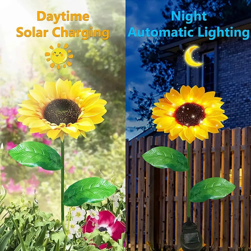 Patios 3 LED Sunflower Solar Lamp