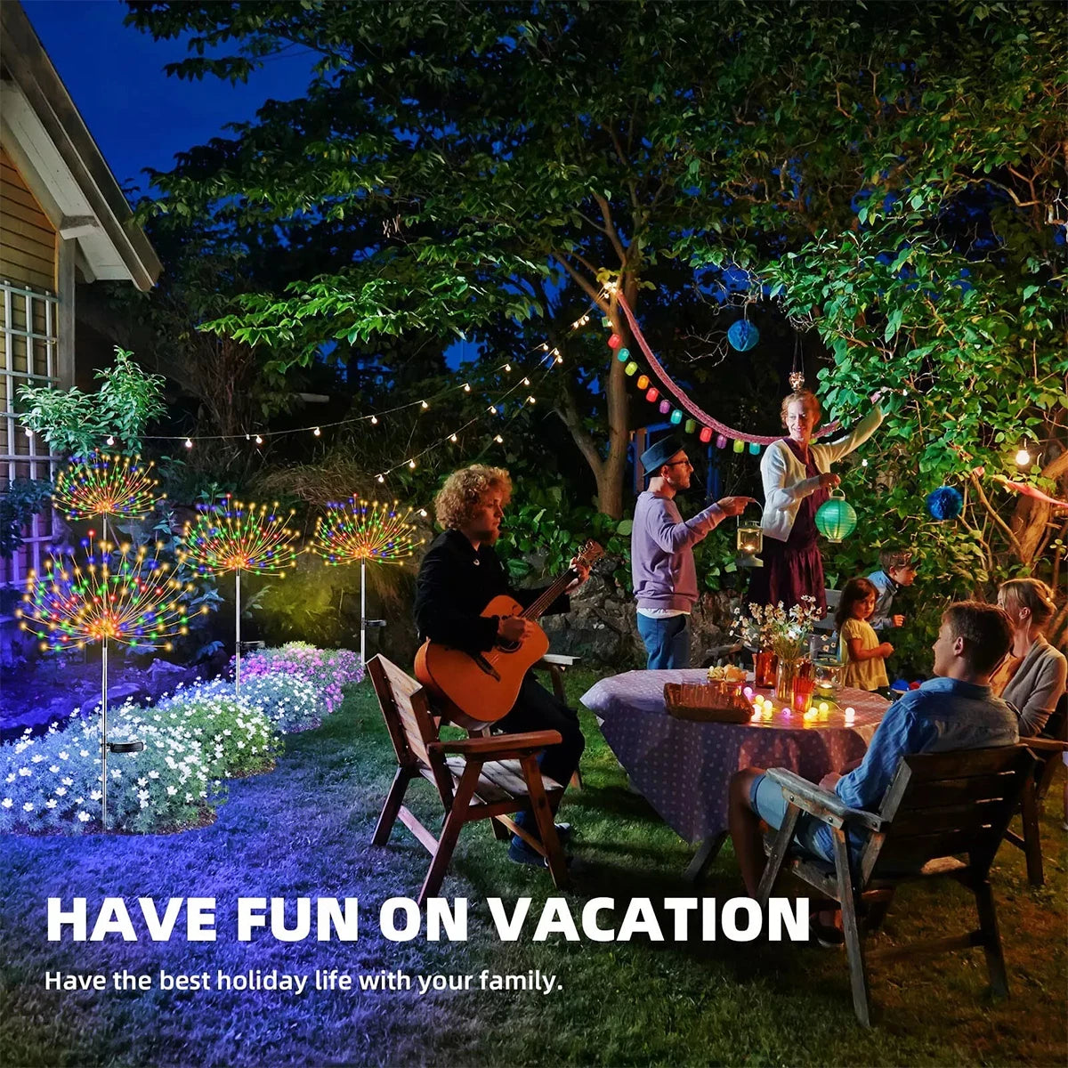 420LED IP65 Waterproof Solar Fireworks Light