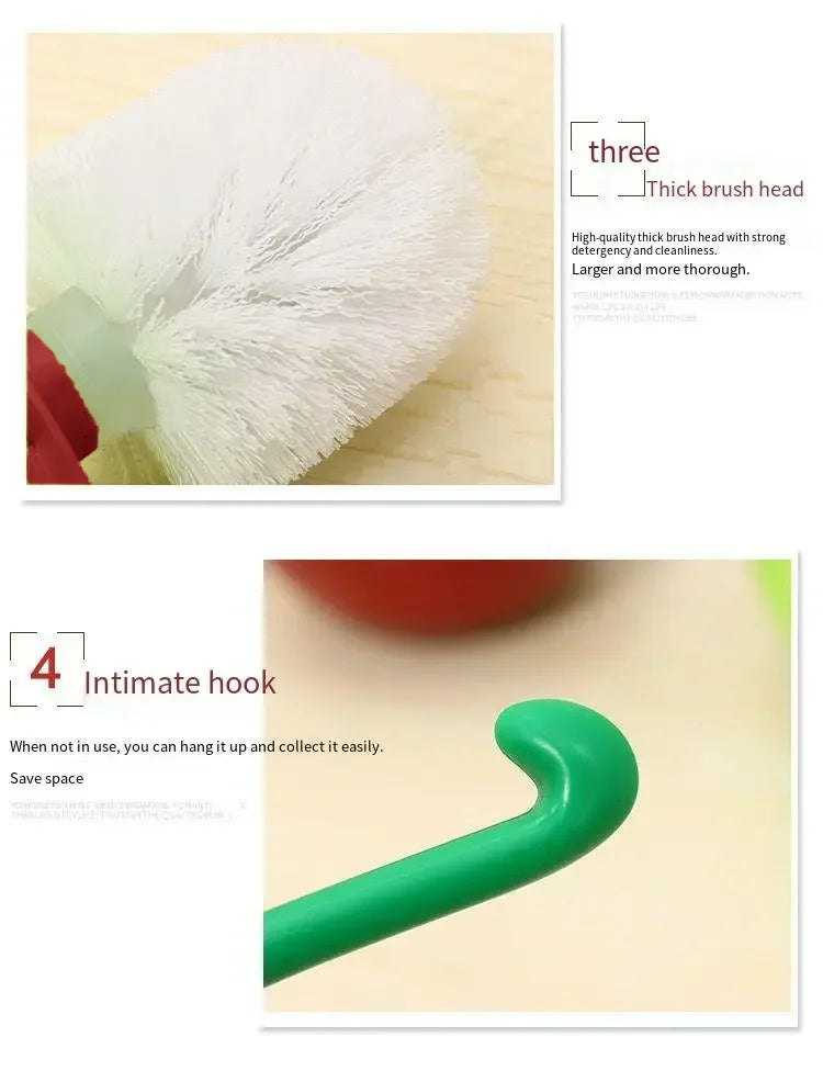 Creative Lovely Cherry Shape Lavatory Toilet Brush