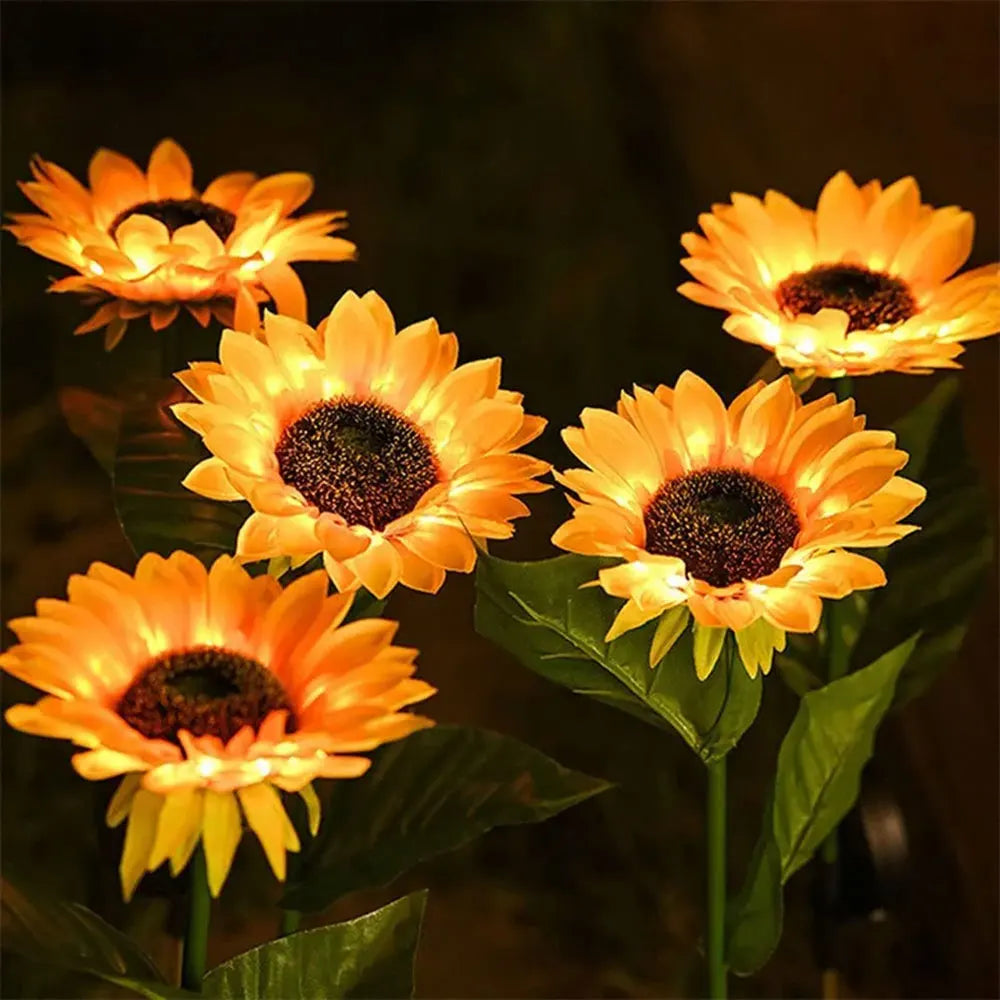 Patios 3 LED Sunflower Solar Lamp