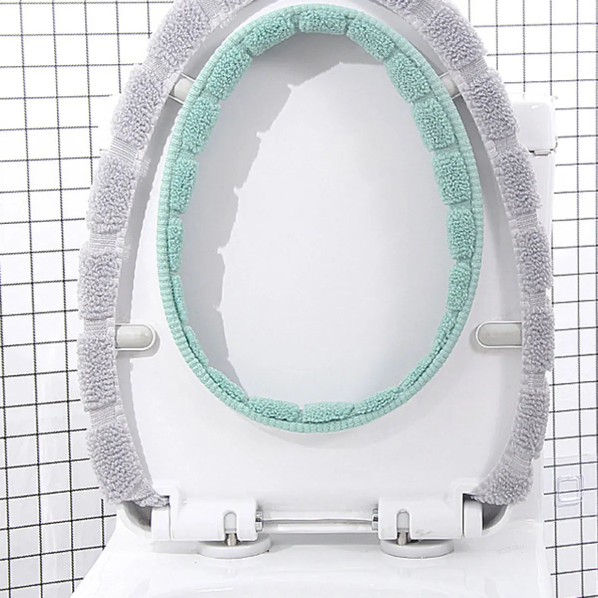 Thicker Soft Washable with Handle Winter Warm Toilet Seat Cover Mat