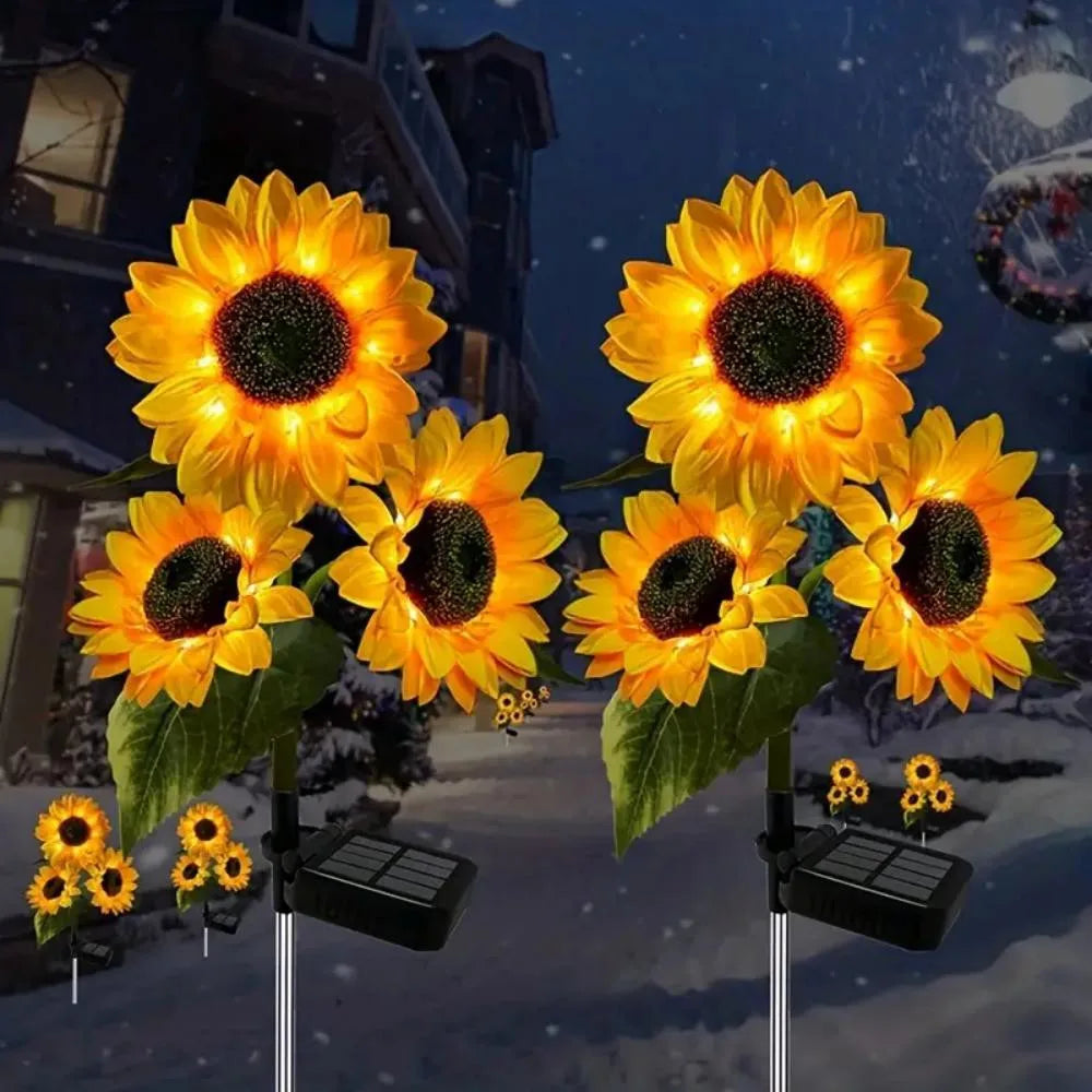 Patios 3 LED Sunflower Solar Lamp