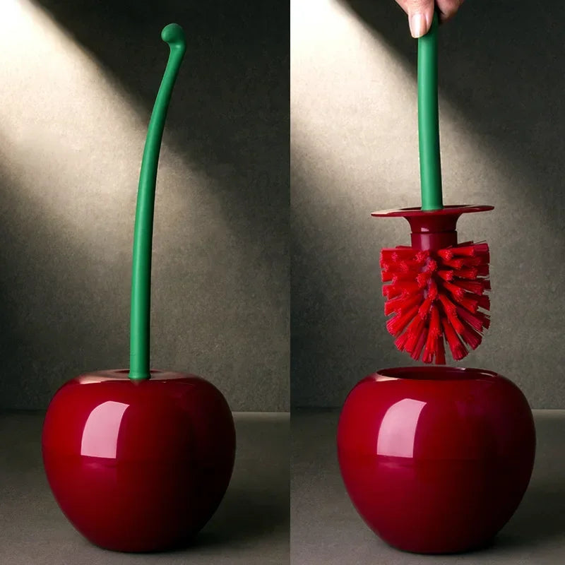 Creative Lovely Cherry Shape Lavatory Toilet Brush