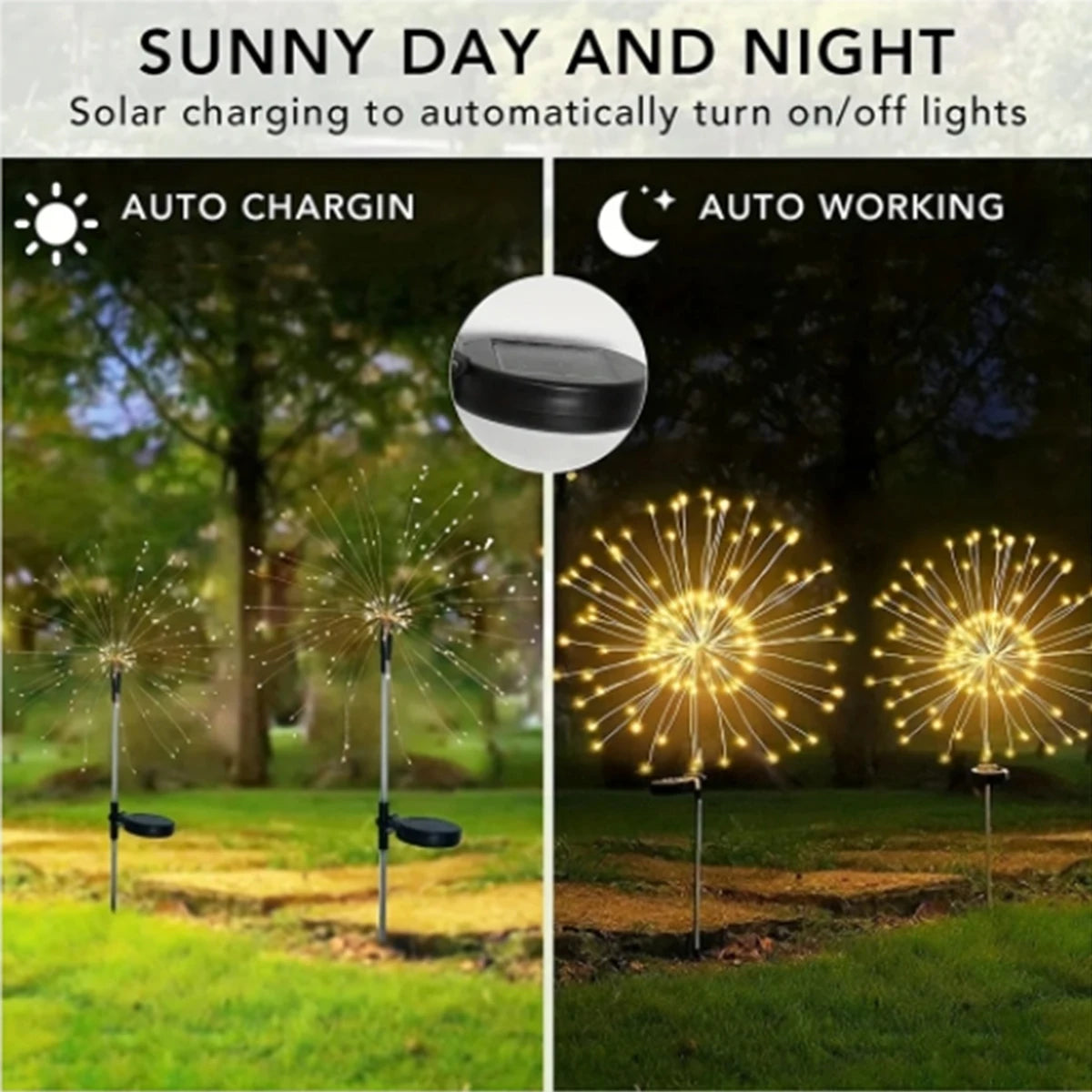 420LED IP65 Waterproof Solar Fireworks Light