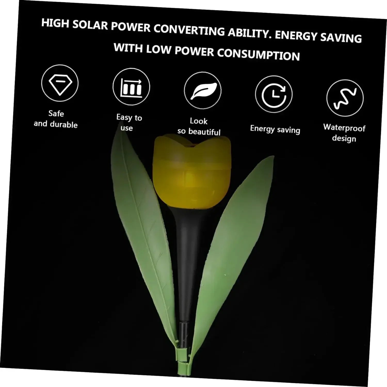 Solar Outdoor Waterproof Tulip Rose Lights
