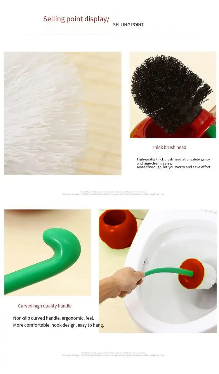 Creative Lovely Cherry Shape Lavatory Toilet Brush