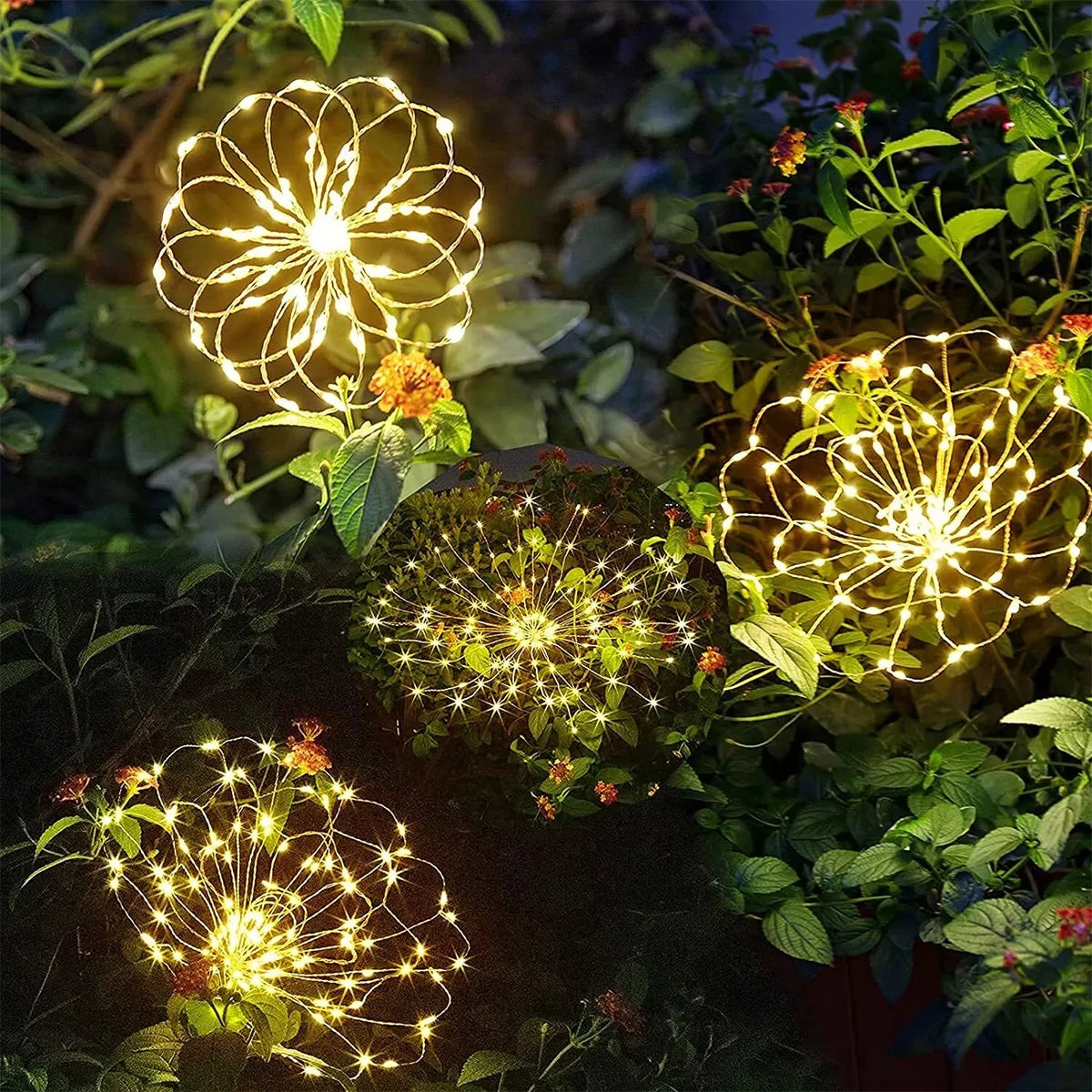 420LED IP65 Waterproof Solar Fireworks Light