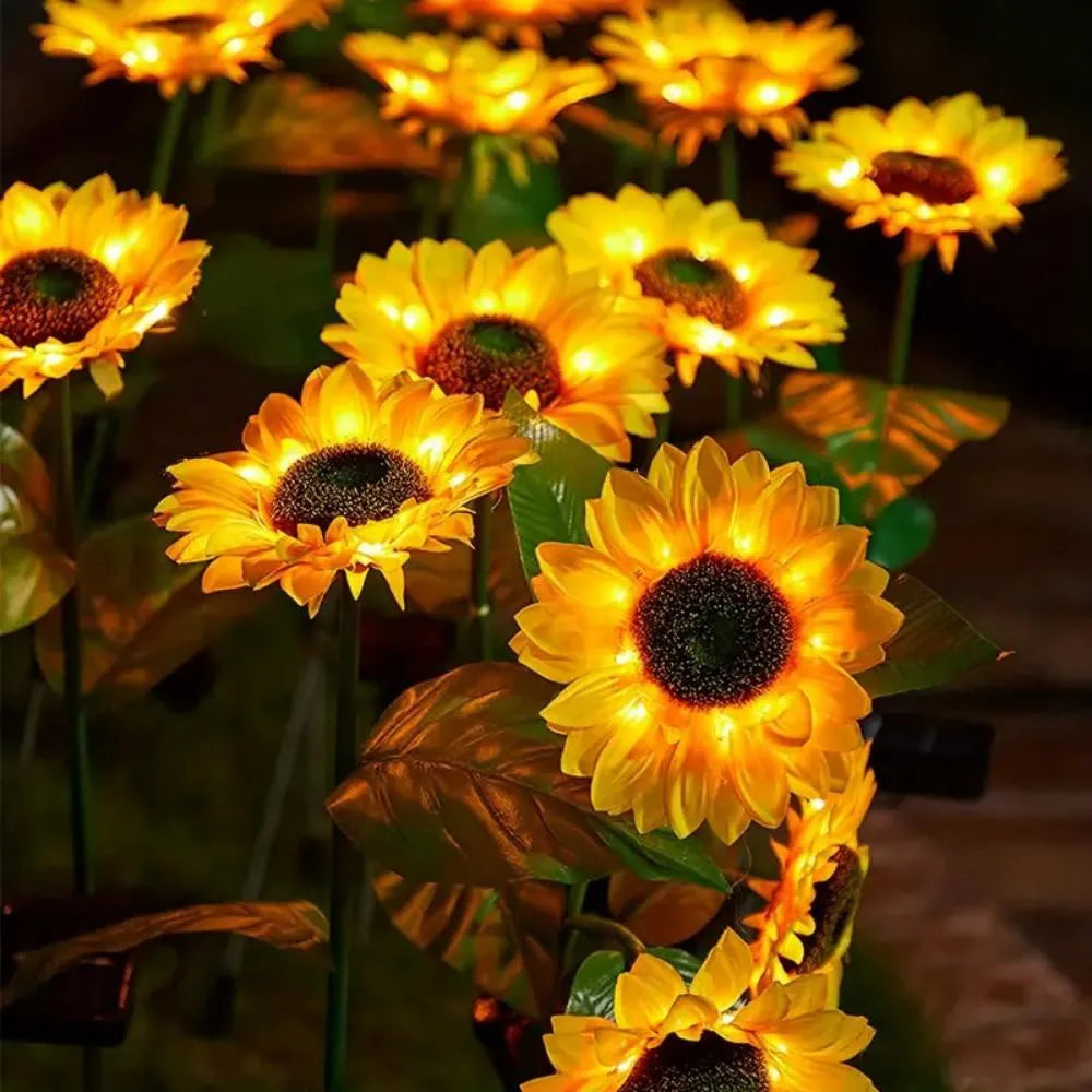 Patios 3 LED Sunflower Solar Lamp