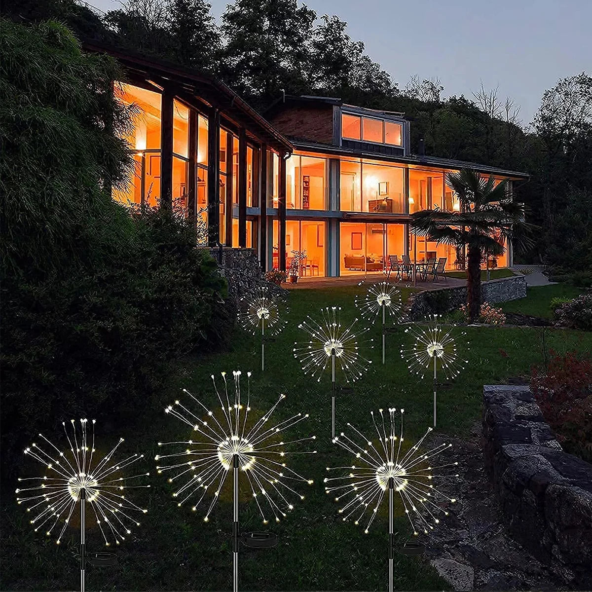 420LED IP65 Waterproof Solar Fireworks Light