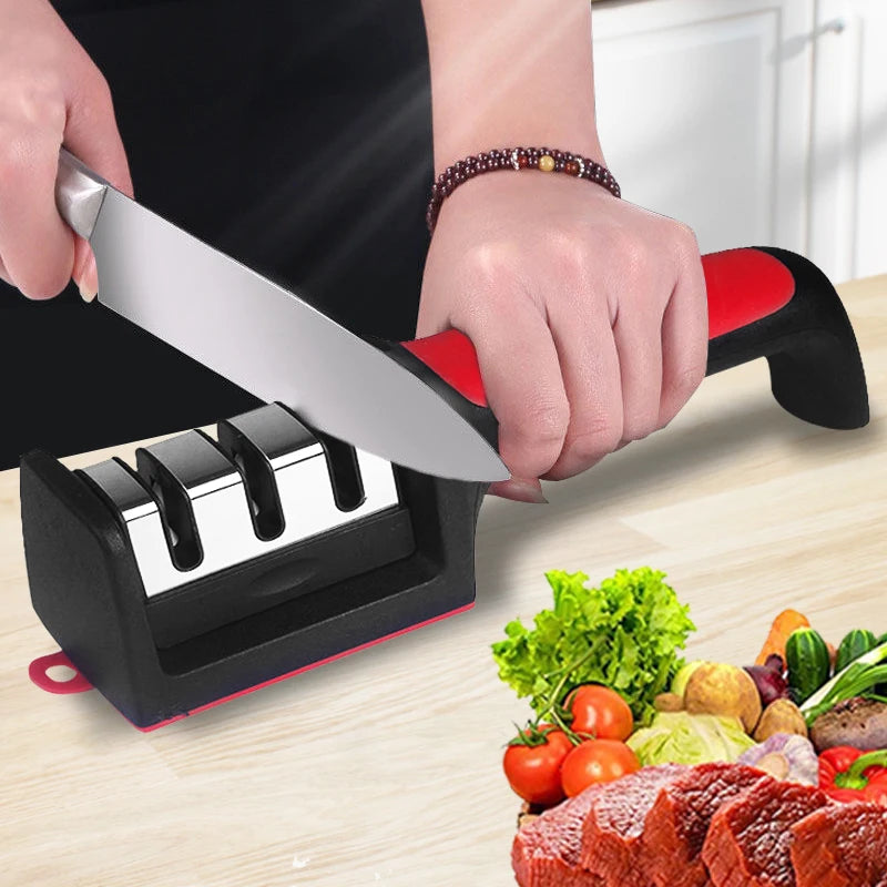Smart Household Black Knife Sharpener
