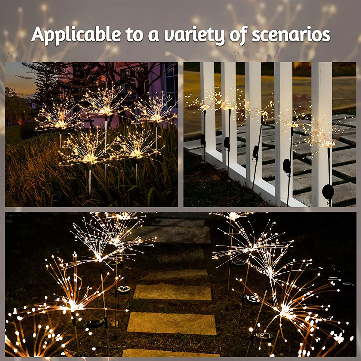 420LED IP65 Waterproof Solar Fireworks Light