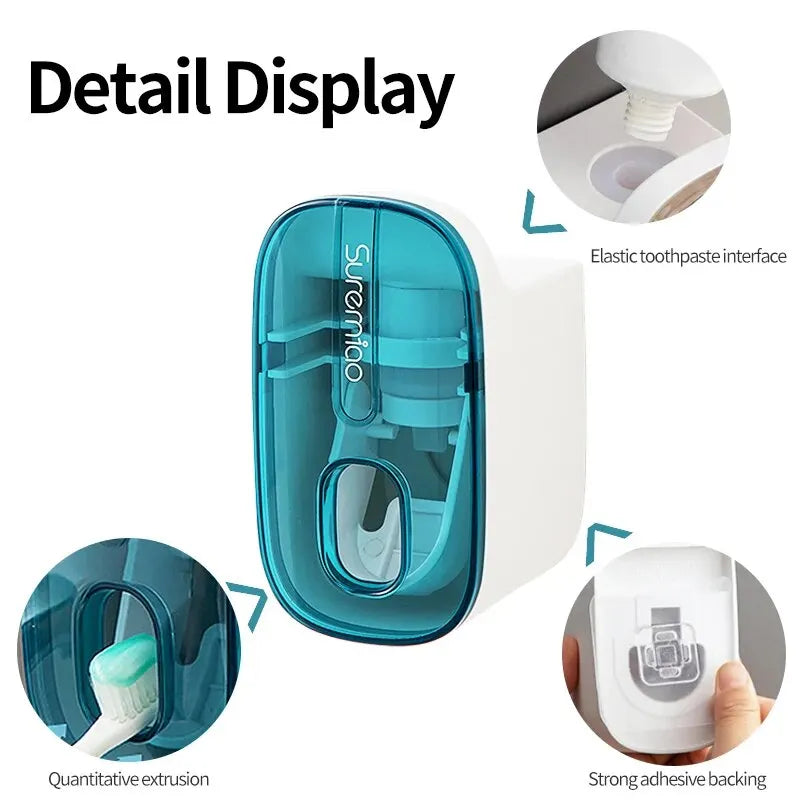 Wall-mounted automatic toothpaste squeezer