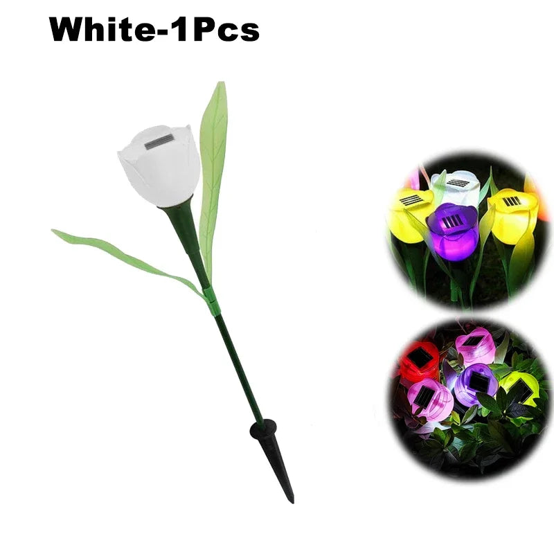 Solar Outdoor Waterproof Tulip Rose Lights