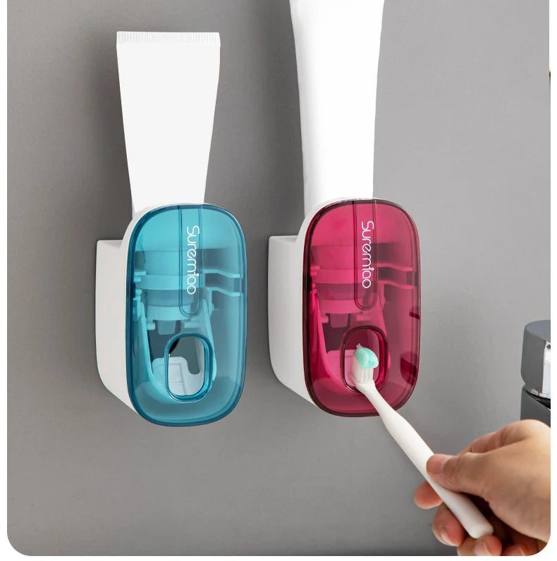 Wall-mounted automatic toothpaste squeezer