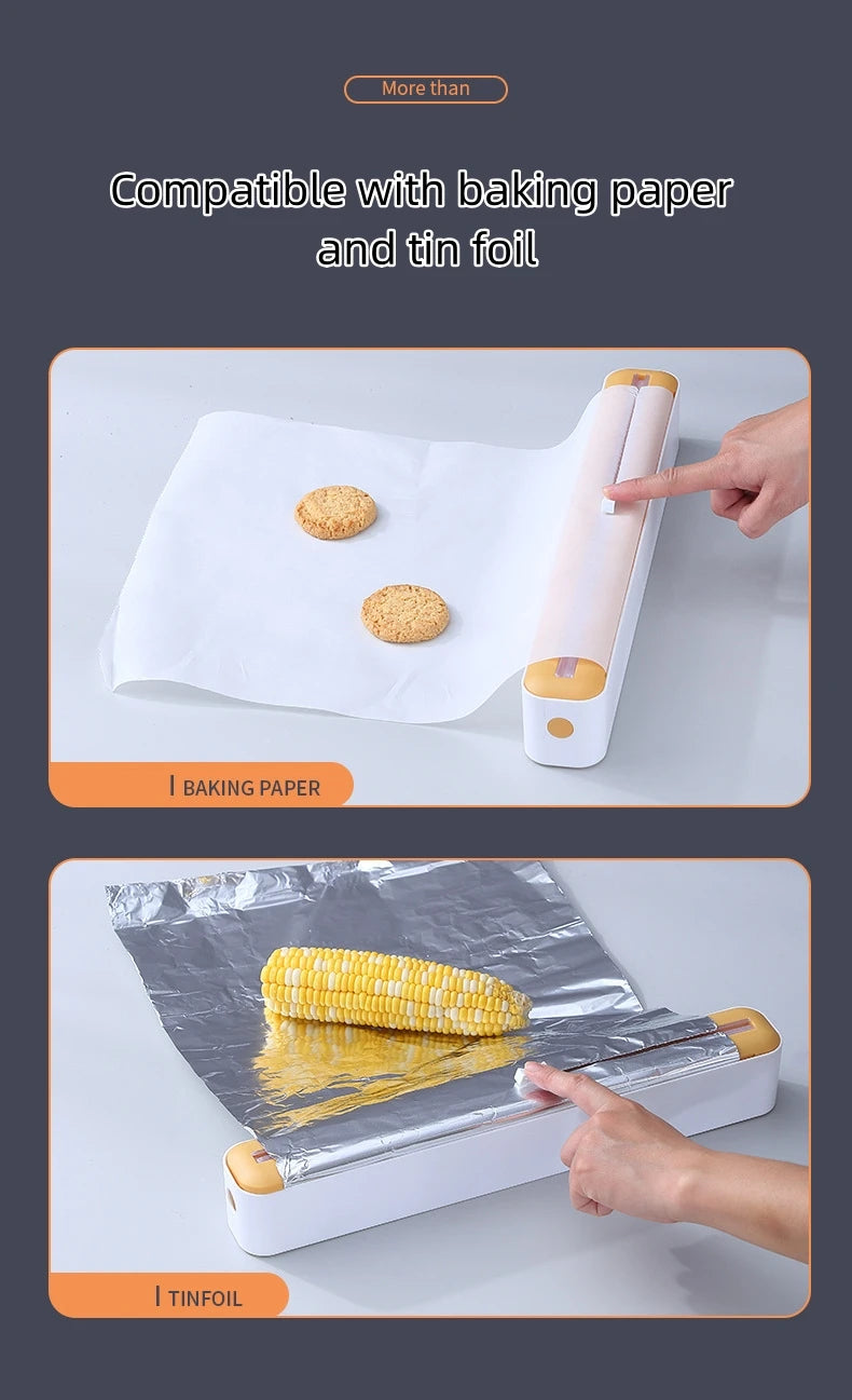 Food Plastic Cling Wrap Cutter Holder