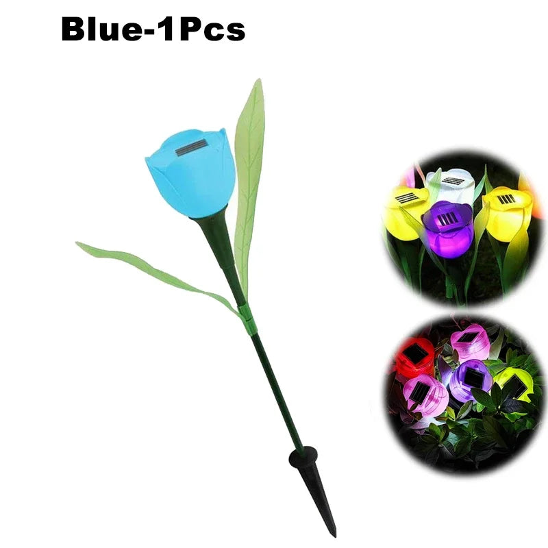 Solar Outdoor Waterproof Tulip Rose Lights