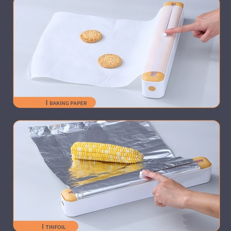 Food Plastic Cling Wrap Cutter Holder