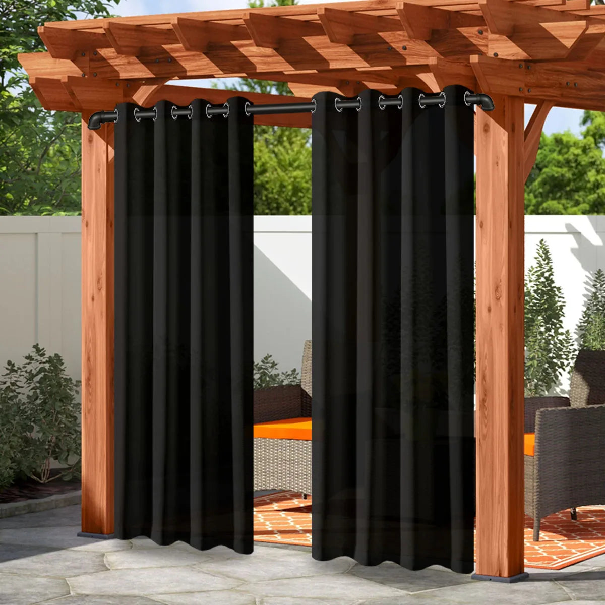 Waterproof Outdoor Privacy Grommet Top Curtain