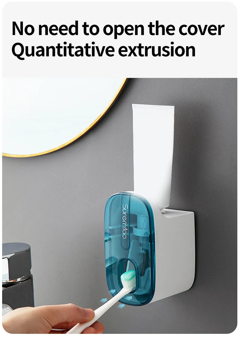 Wall-mounted automatic toothpaste squeezer