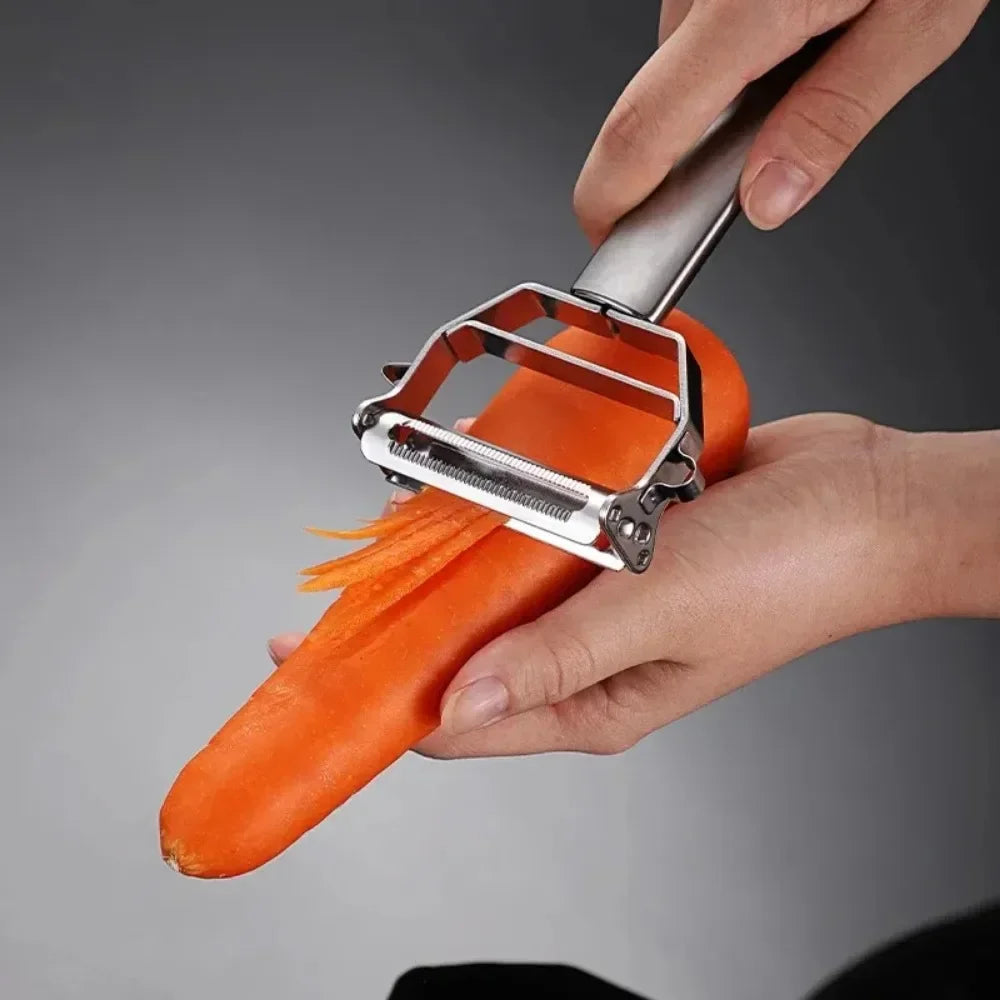 Multiple-Function Stainless Steel Double-Head Fruit and Vegetable Peeler