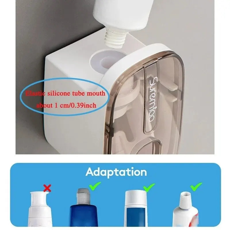 Wall-mounted automatic toothpaste squeezer