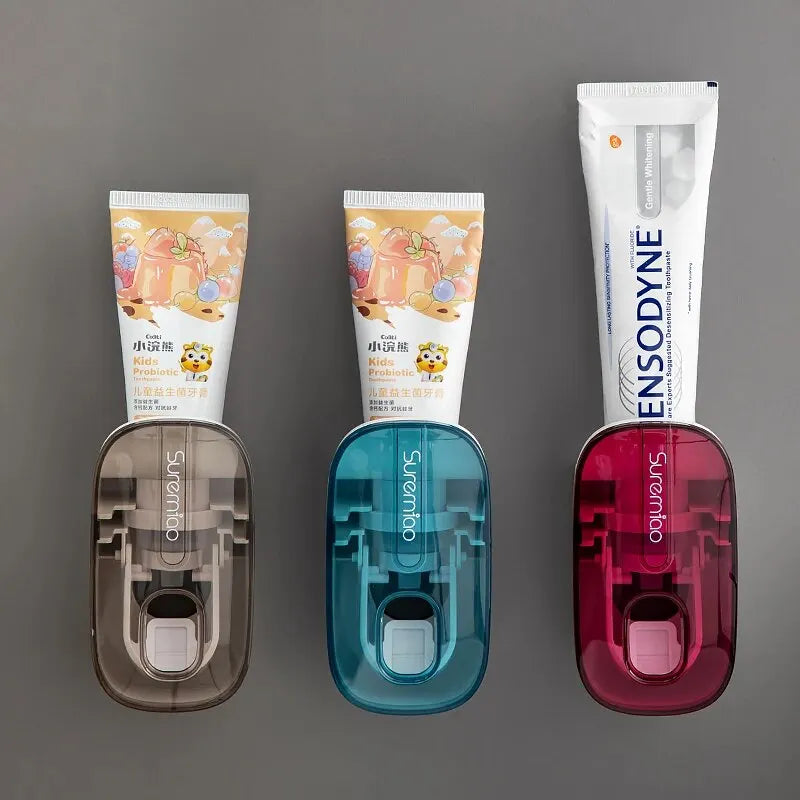 Wall-mounted automatic toothpaste squeezer