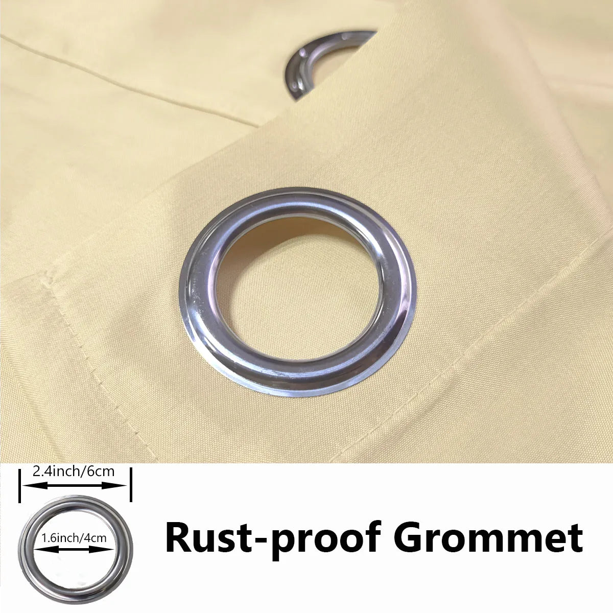 Waterproof Outdoor Privacy Grommet Top Curtain
