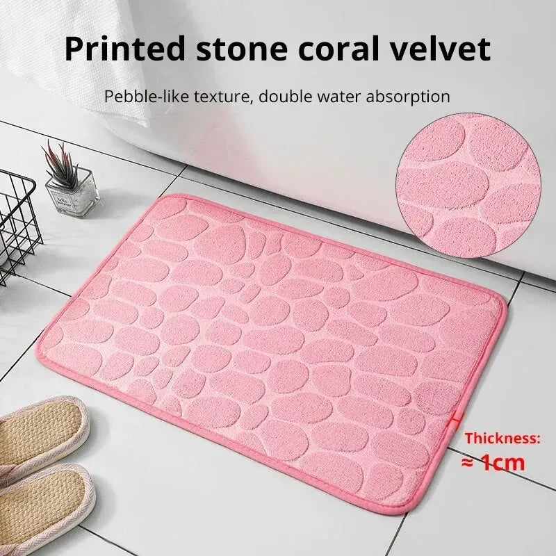 Memory Foam Embossed Velvet Non-Slip Carpet