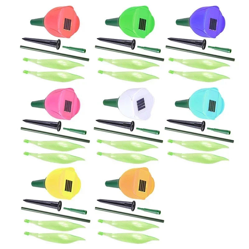Solar Outdoor Waterproof Tulip Rose Lights