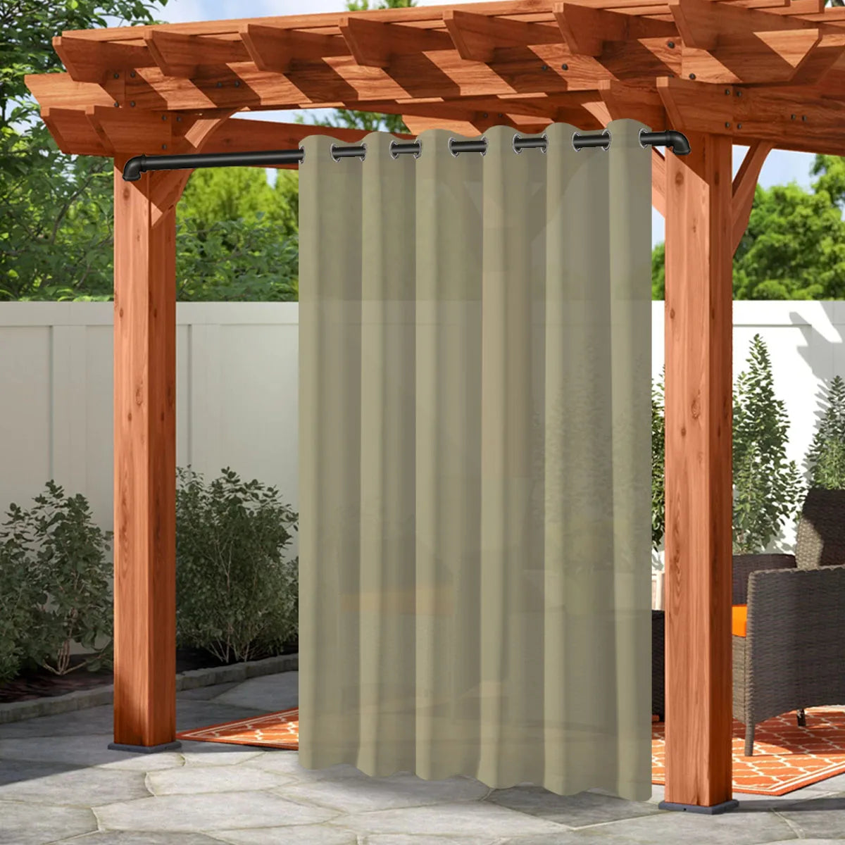 Waterproof Outdoor Privacy Grommet Top Curtain