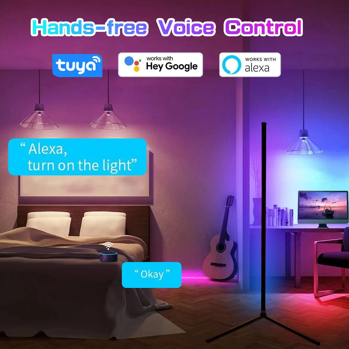 Smart Dimmable RGB LED Modern Mood Lighting