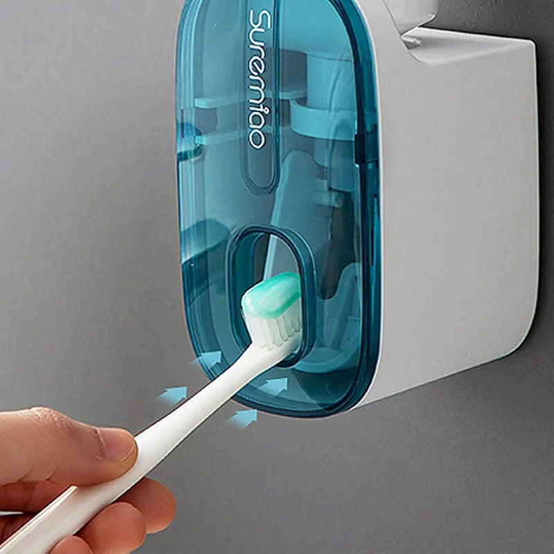 Wall-mounted automatic toothpaste squeezer