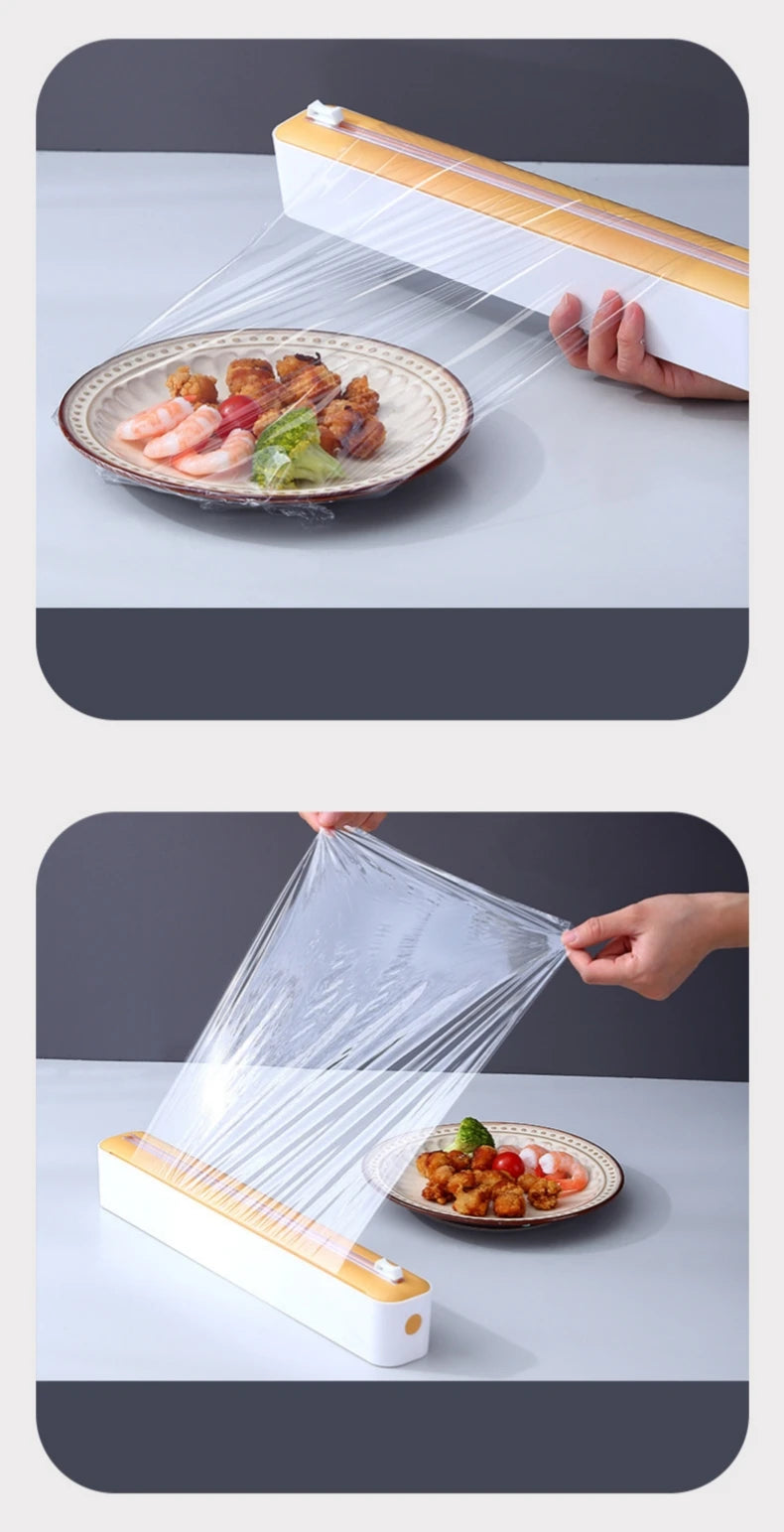 Food Plastic Cling Wrap Cutter Holder