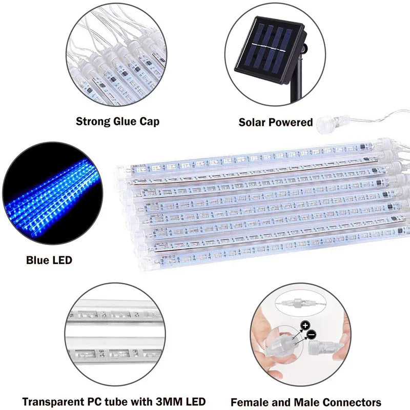 Solar Outdoor Waterproof Meteor Shower Rain Lights