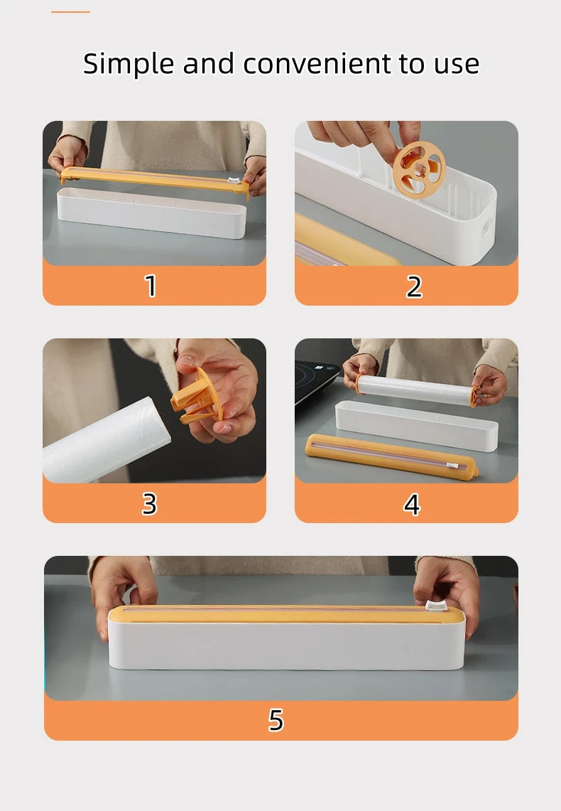 Food Plastic Cling Wrap Cutter Holder